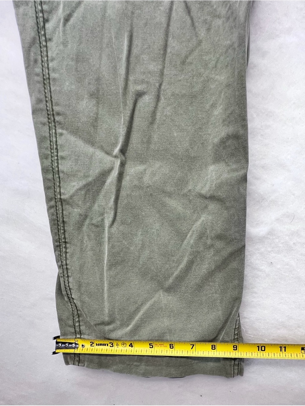 Old Navy Womens High Rise Wide Leg Pants Olive Green Size 12 Twill Chino - Picture 6 of 8